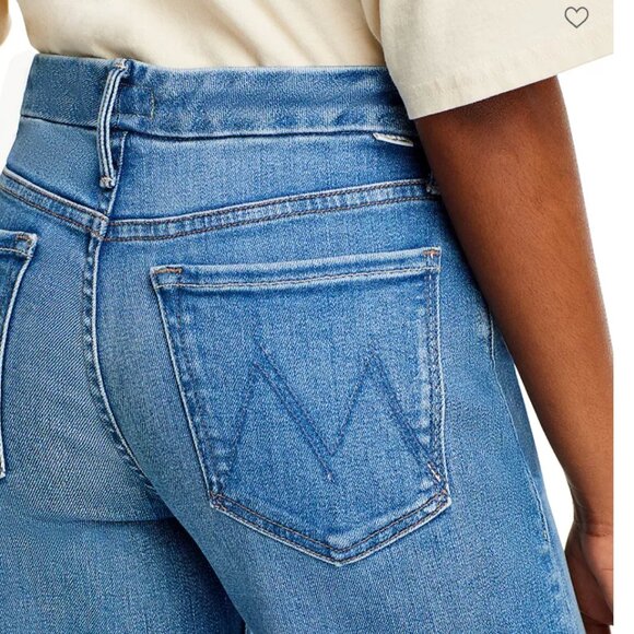 MOTHER The Roller High Rise Wide Leg Jeans in Work Hard Play Hard |Size 33 - Picture 6 of 14